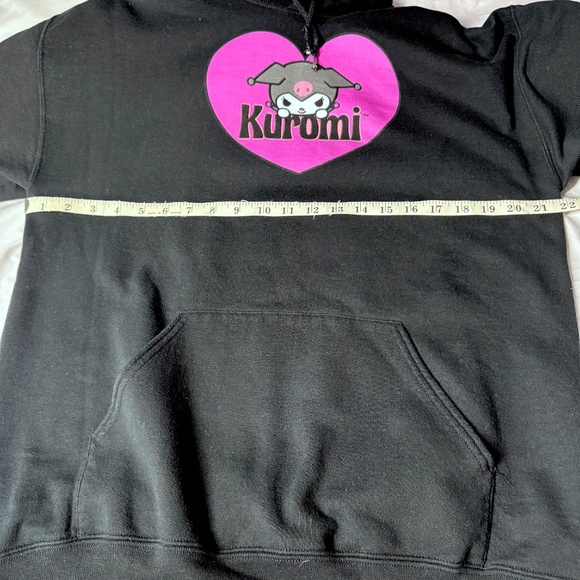 Sanrio Kuromi Heart Adult Large Pullover Sweatshirt Hoodie - Picture 5 of 7